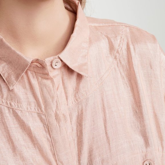 NWT Kondi pink & metallic thread utility jumpsuit, XS - Picture 6 of 8